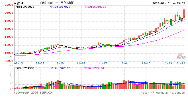 快讯：沪银主力合约日内暴涨14.00%，续创历史新高